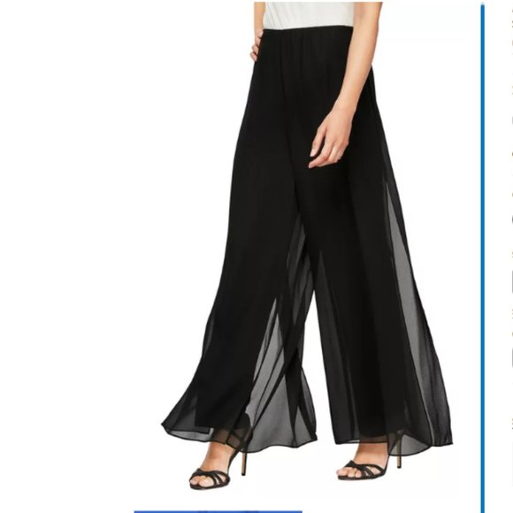 Ronni Nicole Black Sheathed Palazzo Pants - Women's Size XL NWT - Picture 6 of 6